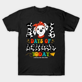 100 Days Of School Dog Boys Dalmatian Girls 100 Days Smarter T-Shirt